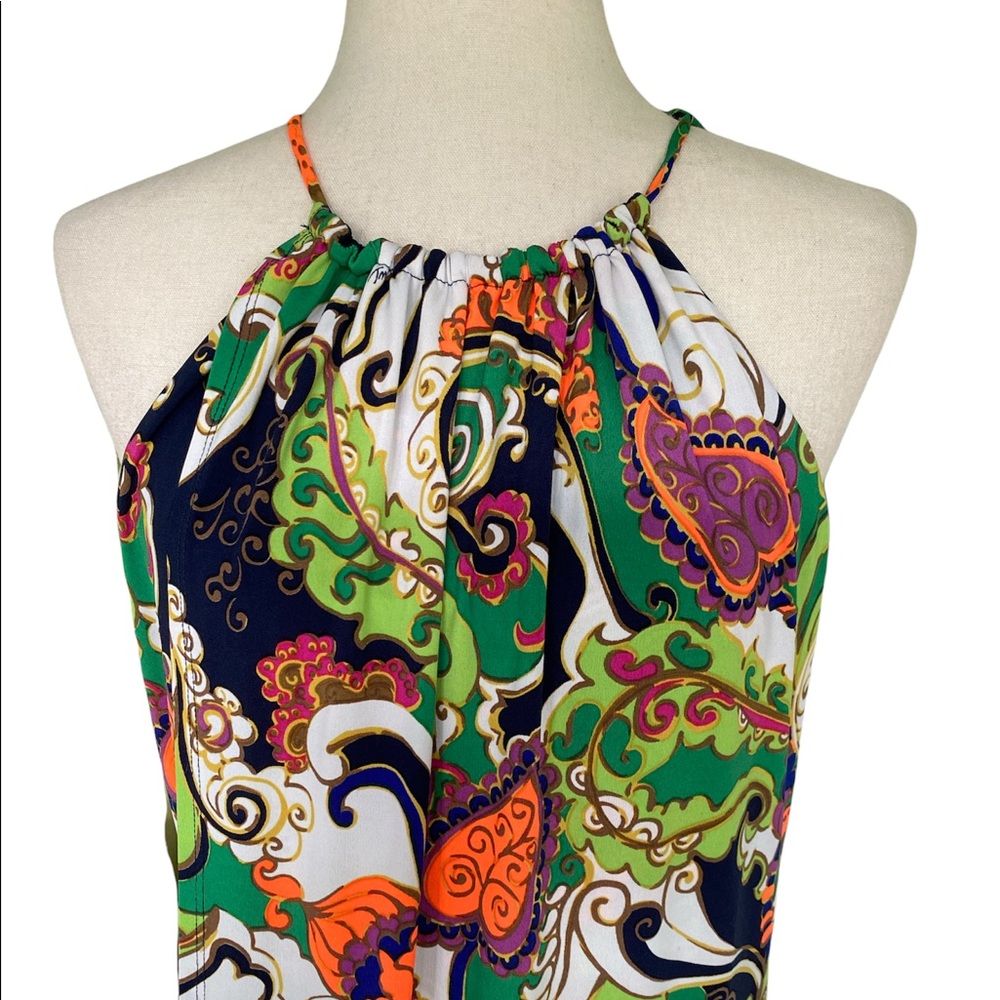Trina Turk Michalin Turkish Delight Halter Paisley Tunic Slip Dress - 2 - Picture 4 of 14